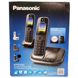 Panasonic KX-TGJ322GB Duo-DECT Schnurlostelefon mit AB schwarz