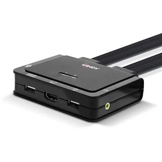 Lindy HDMI KVM Switch Compact USB 2.0 Audio 2 Port