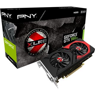 2GB PNY GeForce GTX 960 XLR8 OC GAMING Aktiv PCIe 3.0 x16 (Retail)