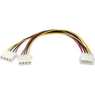 (&euro;27,60*/1m) 0.25m Lindy Adapter Molexkabel 2 x Molex Stecker