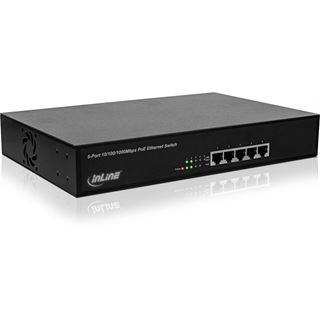 InLine PoE+ Gigabit Netzwerk Switch 5 Port (4x PoE+), 1GBit/s,