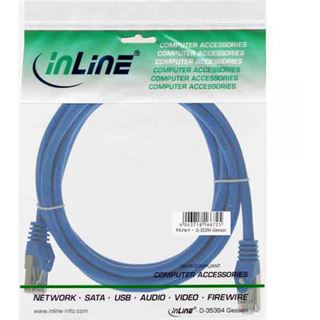 (&euro;1,63*/1m) 3.00m InLine Cat. 5e Patchkabel SF/UTP RJ45 Stecker