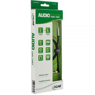 (&euro;9,80*/1m) 0.50m InLine Audio Anschlusskabel gewinkelt 3.5mm