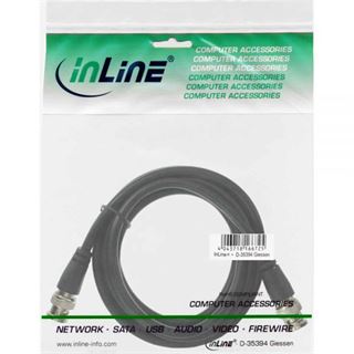 (€4,90*/1m) 1.00m InLine BNC Anschlusskabel BNC Stecker auf BNC