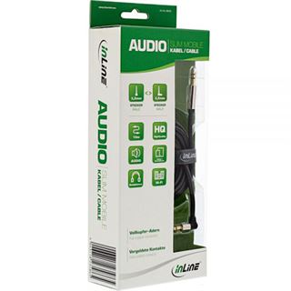 (&euro;0,89*/1m) 10.00m InLine Audio Anschlusskabel gewinkelt 3.5mm
