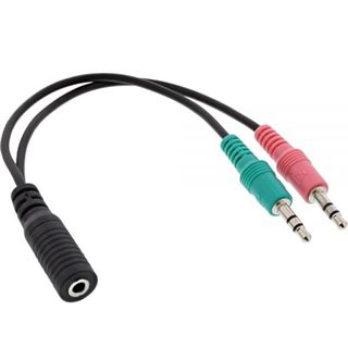 (&euro;26,00*/1m) 0.15m InLine Audio Adapterkabel 3.5mm Klinke Buchse