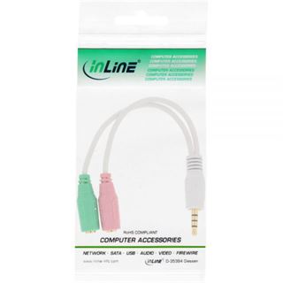 (&euro;32,67*/1m) 0.15m InLine Audio Adapterkabel 3.5mm Klinke Buchse