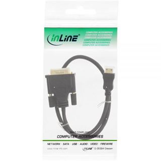 0.50m InLine HDMI Adapterkabel Mini HDMI Stecker auf DVI 18+1 Stecker