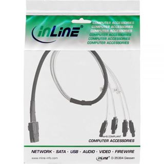(€25,80*/1m) 0.50m InLine SAS 6Gb/s Adapterkabel SFF-8087