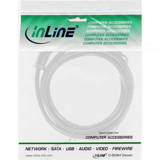 (&euro;3,83*/1m) 1.80m InLine Stromkabel gewinkelt Schutzkontakt