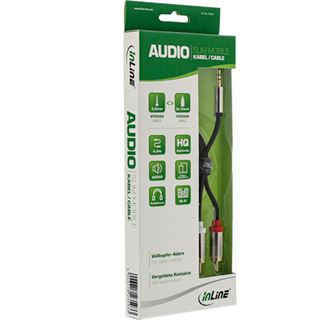 (€13,80*/1m) 0.50m InLine Audio Adapterkabel 3.5mm Klinke Buchse