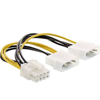 InLine Stromadapter intern, 2x 4pol zu 8pol für PCIe