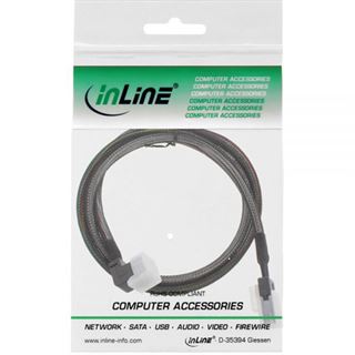 (€21,90*/1m) 1.00m InLine SAS 6Gb/s Anschlusskabel gewinkelt