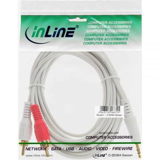 (€3,90*/1m) 1.00m InLine Audio Adapterkabel 3.5mm Klinke Buchse