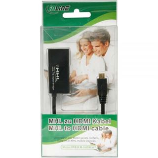 InLine MHL Micro-USB zu HDMI Adapterkabel, für Smartphones mit