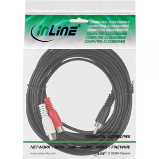 2.00m InLine Audio Adapterkabel Cinch Stecker auf 2xCinch Buchse