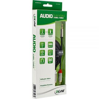 (€2,63*/1m) 3.00m InLine Audio Adapterkabel 3.5mm Klinke Buchse