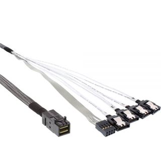 (€39,80*/1m) 0.50m InLine SAS 6Gb/s Anschlusskabel gewinkelt