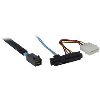 0.50m Inter-Tech SAS Adapterkabel SFF-8643 Stecker auf 4xSFF-8482