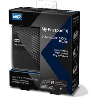 3TB WD My Passport X WDBCRM0030BBK-EESN 2.5" (6.4cm) USB 3.0