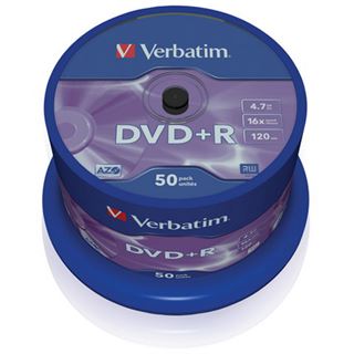 Verbatim DVD+R 4.7 GB 50er Spindel (43550)