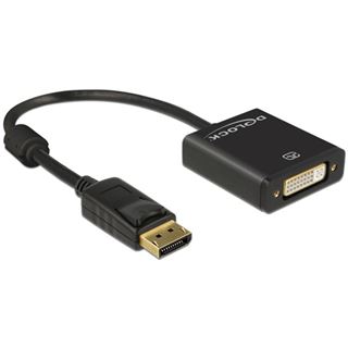 Delock Displayport 1.2 Adapter aktiv Displayport Stecker auf DVI 24+5