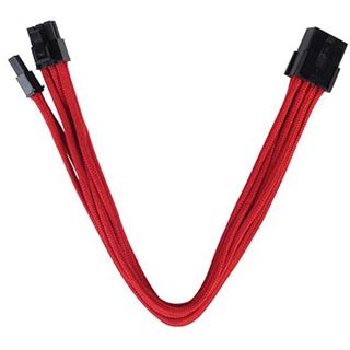 Silverstone 8-Pin-PCIe auf 6+2-Pin-PCIe Verlängerung - 250mm rot