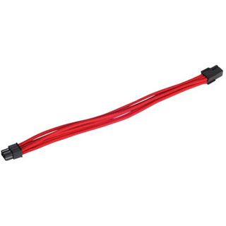 Silverstone 6-Pin-PCIe auf 6-Pin-PCIe Verl&auml;ngerung - 250mm rot