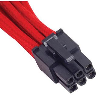 Silverstone 6-Pin-PCIe auf 6-Pin-PCIe Verl&auml;ngerung - 250mm rot