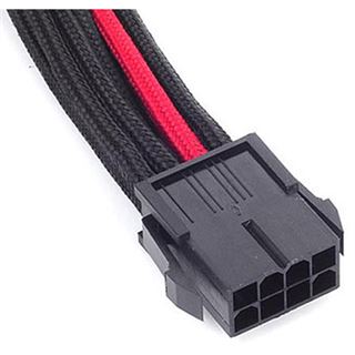 Silverstone EPS 8-Pin zu EPS/ATX 4+4-Pin Kabel, 300mm - schwarz/rot