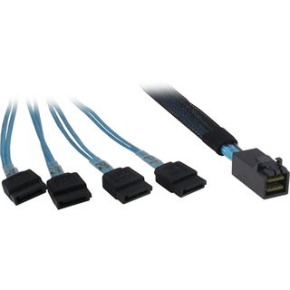 (€25,80*/1m) 0.50m Inter-Tech SATA 6Gb/s Anschlusskabel SFF-8643