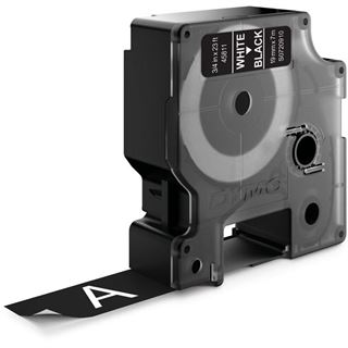 Dymo D1 19mm x 7m wei&szlig; auf schwarz