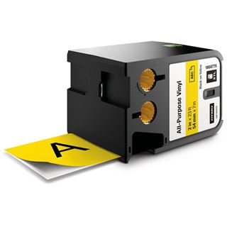 Dymo XTL Vinyl Permanent 54mm schwarz auf gelb