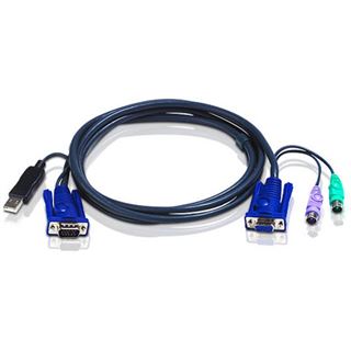ATEN KVM Kombikabel, PS/2 St./USB St., S-VGA St./Bu., 3,0 m