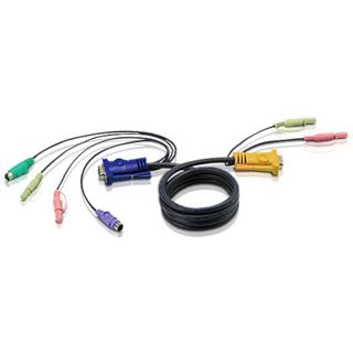 ATEN Oktopuskabel PS/2 mit Audio, 5,0 m