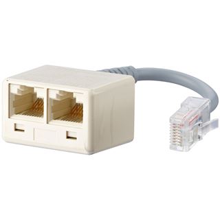 Metz Connect BTR ISDN Verteiler, 2-fach, 1 x RJ45 St/2x RJ45 (8P8C)