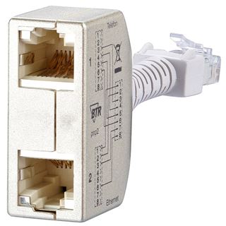 Metz Connect BTR Cable Sharing Adapter, Cat 5, 1x Telefon / 1x