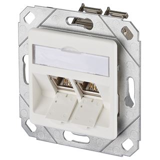 Metz Connect BTR Datendose E-DAT modul, Cat 6A, 2-fach, Kanaleinbau,