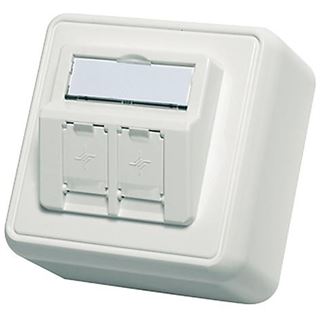 Telegärtner Datendose, unbestückt, 2-fach, Aufputz,