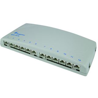 Telegärtner Mini Patchfeld MPD12-HS K Cat.6A ISO IEC, 12 Port,