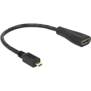 Delock HDMI Kabel Ethernet A auf micro D Bu/St 0.20m