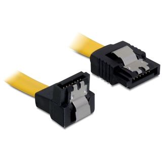 0.10m Delock SATA 6Gb/s Anschlusskabel gewinkelt unten SATA Stecker