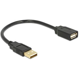 (&euro;46,00*/1m) 0.15m Delock USB2.0 Verl&auml;ngerungskabel USB A