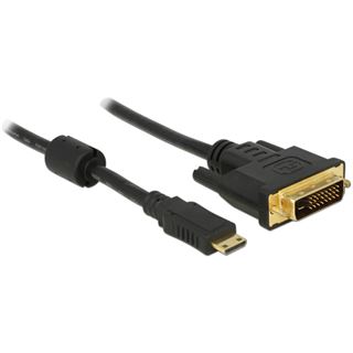 2.00m Delock HDMI Adapterkabel Mini HDMI Stecker auf DVI 24+1 Stecker