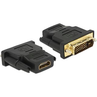 Delock DVI-D Adapter DVI 24+1 Stecker auf HDMI-Buchse Schwarz