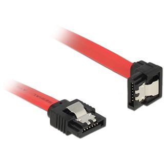 0.70m Delock SATA 6Gb/s Anschlusskabel gewinkelt unten SATA Stecker