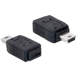 USB Delock Adapter mini B -> micro A+B St/Bu
