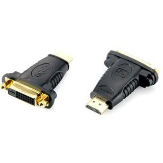 Equip HDMI Adapter HDMI-Stecker auf DVI 24+1 Buchse Schwarz vergoldet