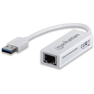 USB Manhattan Adapter USB 2.0 -> RJ45 Fast Ethernet weiß