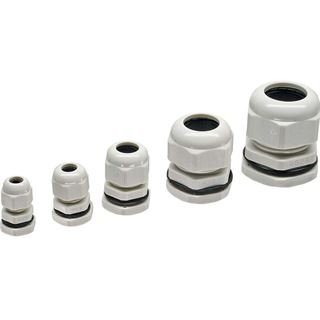 InLine Kabeldurchführung PG 7 Nylon IP68 3,5-6mm, grau, 10